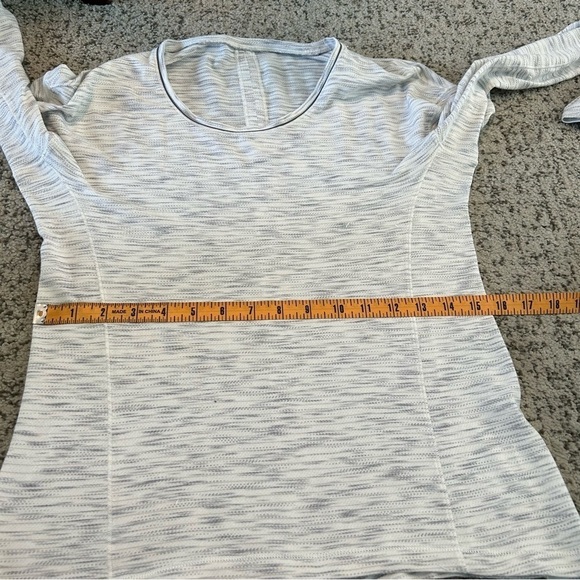 Lululemon Space Dye Gray Meant To Move Long Sleeve Athletic Top Size 6 - Picture 10 of 12